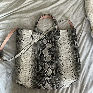 Faux Snakeskin Tote